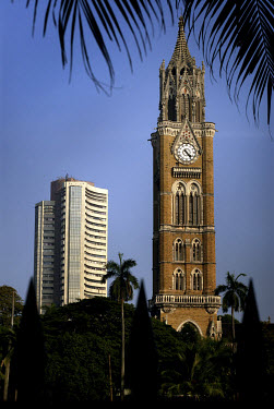 Colonial-era clock tower and the Stock Exchange building.