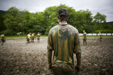 The Swamp Soccer New World Championships at Struchar in Argyll. The "extreme" sport follows the same rules as football but is played on a waterlogged pitch of mud. Forty four teams competed for the ti...