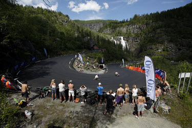Downhill longboarding competition. Extreme Sport Week, Ekstremsportveko, is the world's largest gathering of extreme sports enthusiasts.
