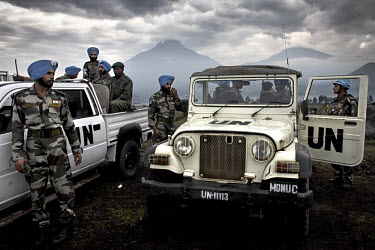 Indian MONUC (UN Mission in the Democratic Republic of Congo) peacekeeping troops near the border with Rwanda.