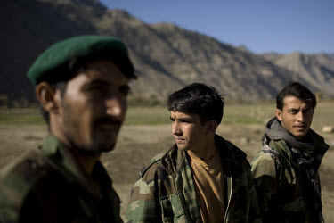 Afghan National Army (ANA) soldiers support F Company, 201st Brigade Support Battalion during a convoy to Forward Operating Bases along the Pech Valley. The unit often get attacked by Taliban fighters...