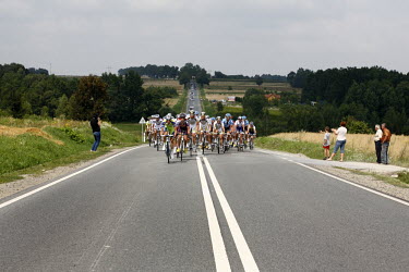 Competitors in the Tour De Pologne bicycle race.