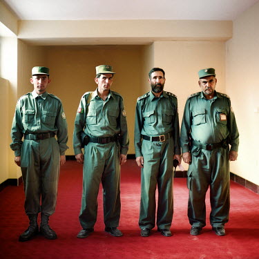 Afghan National Army soldiers in charge of security in Herat jail.