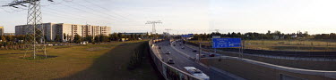 The motorway which lies between Treptow in the east and Rudow in the west. The motorway lies on the site of the former Berlin Wall. When the wall fell, both neighbourhoods were united with one another...