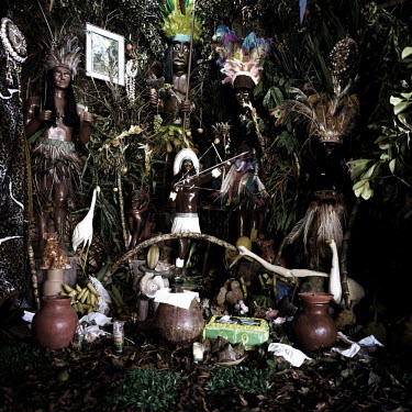 An altar made to honour the orixa (god) of the branch, or nation (nacoe), of Candomble known as Candomble do Caboclo. The term Caboclo, aside from being a term to describe a person of mixed Brazilian...