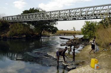 A newly constructed bridge in the eastern province of Moxico.
