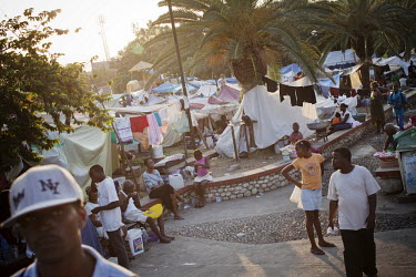 People displaced by the earthquake living in a camp on Champ de Mars square.A 7.0 magnitude earthquake struck Haiti on 12/01/2010. Early reports indicated that more than 100,000 may have been killed a...