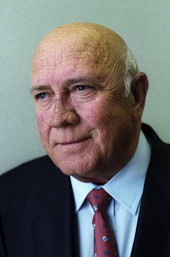 Former President and Nobel Prize winner, F W De Klerk.