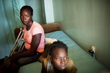 Patients in Chancerelle hospital, where Medecins Sans Frontieres (MSF) are treating people injured when an earthquake hit the country. A 7.0 magnitude earthquake struck Haiti on 12/01/2010. Early repo...