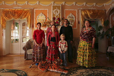 Roma gypsy family in Vinigradovo village, in the southwestern region of Zakarpattia. Formerly known as Subcarpathian Rus, this region in the Carpathian Mountains borders four countries.