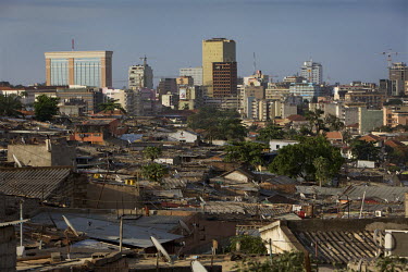 A mix of slum housing and high-rises in Angola's capital Luanda.