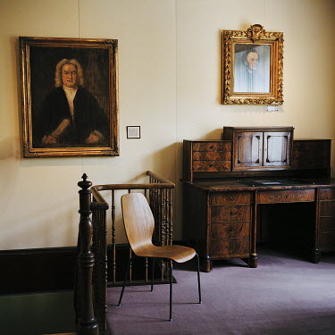 An interior room of Wahnfried, the home of composer Richard Wagner in Bayreuth. The city is best known for its association with Wagner, who lived in Bayreuth from 1872 until his death in 1883.