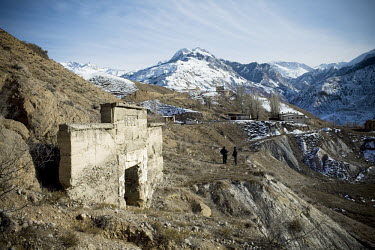 Former uranium mine in Min-Kush. During the 1960s and 70s, Min-Kush was a prosperous city living off the wealth of uranium mining. It is now an impoverished and semi-deserted village of 2,500 people (...