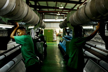 The A to Z textile factory in Arusha. It is the biggest factory in Africa to produce nets, which help people protect themselves from mosquitoes which spread malaria.