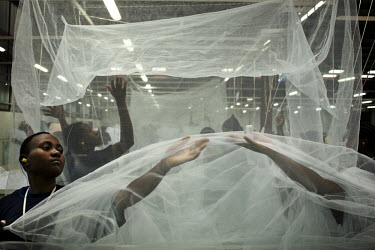 The A to Z textile factory in Arusha. It is the biggest factory in Africa to produce nets, which help people protect themselves from mosquitoes which spread malaria.