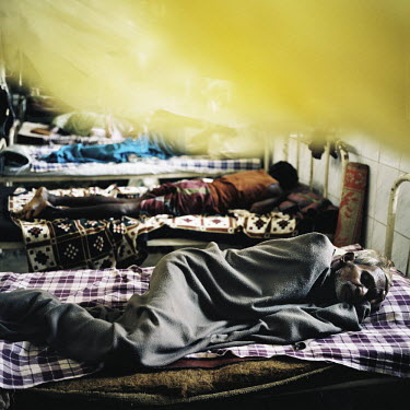 A malaria patient in a hospital in Orissa state.