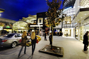 Luxury fashion brand stores at the open-air 'street side' section of Istinye Park, a massive American-designed shopping mall.