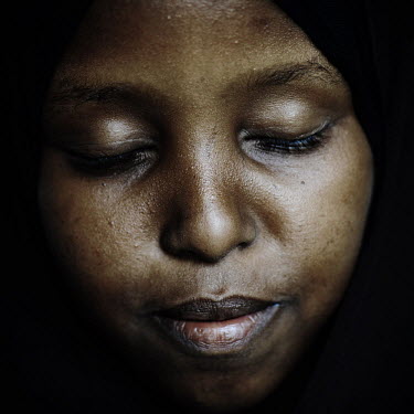 A Somali woman at a refugee camp in Dadaab. From the neighbouring country of Somalia an estimated 8000 refugees cross the border each month to escape the desperate living conditions.