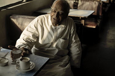 An elderly man in the Indian coffee house, Baba Kharak Singh Marg. The coffee house dates back almost fifty years, first in central Connaught Place, then Janpath and now at the top of a rather shabby...