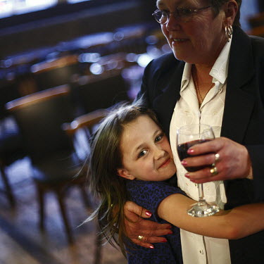 Wendy Knight with her grand daughter Elisha-Jade Cadman at the The Portsdown pub, in Paulsgrove, near Portsmouth. Almost all of the patrons of the pub are local people who know each other well and mee...