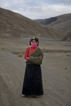 A nomadic Khampa woman in the far west of the province.
