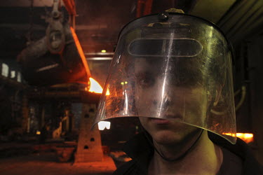 A worker at a copper plant in Norilsk, a resource-rich city in Siberia above the Arctic Circle.