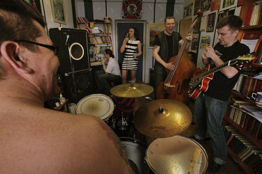 Local band Zippers rehearse in Norilsk, a resource-rich city in Siberia above the Arctic Circle.