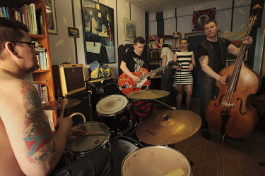 Local band Zippers rehearse in Norilsk, a resource-rich city in Siberia above the Arctic Circle.