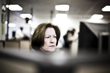 52 year old Nancy sits at a computer looking for a job at the WorkForce One centre in Hollywood, Florida. She has been coming to the job centre every day for the last year and a half as the healthcare...