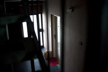 The entrance to apartment 20 at 118 Juri Gagarina Street where, Jovan Djogo, former Bosnian Serb general Ratko Mladic's bodyguard, in a court testimony, said that Mladic rented an apartment between 20...