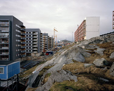 A poor residential area partly under construction in Nuuk.