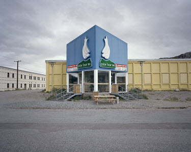The entrance to the Polar Bear Inn in Kangerlussuaq.