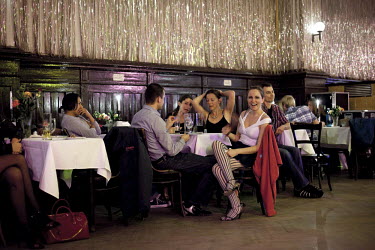 Customers at Claerchen's Ballhaus. This old East Berlin ballroom has long been popular among the local working class residents but is in an area now under threat of redevelopment by incoming middle cl...