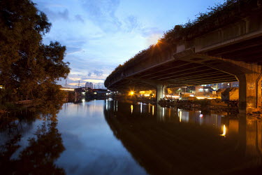 Lodan, a small community in North Jakarta built next to a river under a flyover.