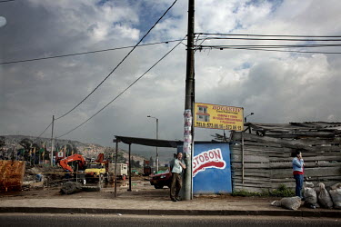 A street scene in the Soacha neighbourhood of Bogota. There are between 500,000 and 800,000 registered IDPs (Internally Displaced Persons) in Bogota, but there are many more who are not a part of the...