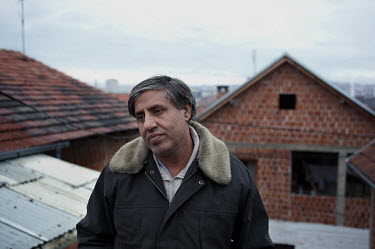 Portrait of Galip Hyseni, the leader of the Roma community in Gjilan.
