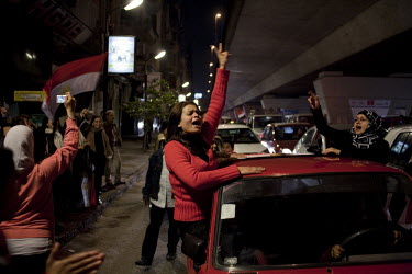 Residents of the middle class neighbourhood of Zamalek celebrated wildly under the 26th of July bridge. 25 January 2011 saw the beginning of a non-violent 18 day protest movement that eventually ended...