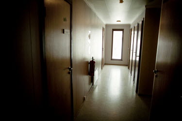 The hallway in the department for minor asylum seekers, where Rahman is living. 17 year old Rahman is from the Kurdish area of Iran and is seeking asylum in Norway as he stays at an ayslum centre in N...