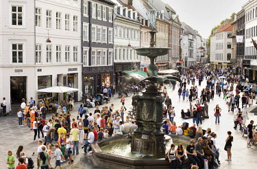 The Stork Fountain in Amagertorv, Central Copenhagen.