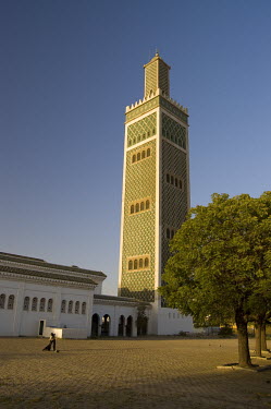 The Dakar Grand Mosque. Built in a Margrebi style from designs by French and Moroccan architects.