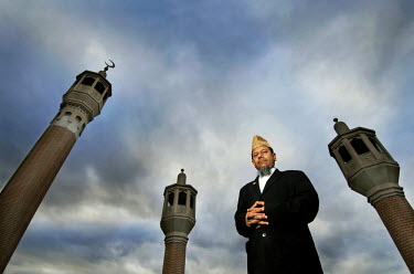 Imam Abdul Hussain poses at East London Mosque in Whitechapel, London.