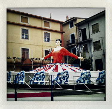 A carrousel at the Festival of Madonna dei Martiri in Fonni, Sardinia.