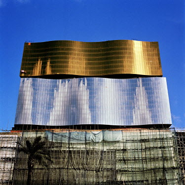 The MGM Grand Macau casino under condstruction in central Macau.