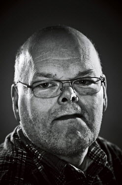 A portrait of 59 year old Bjorn Lindholm, one of 60 participants of the ONEinFOUR project, a collaboration between photographer Jan Johannessen and the Fountain House organisation focusing on mental h...