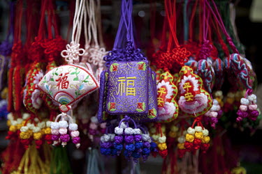 Souvenirs for sale in a central Beijing market.