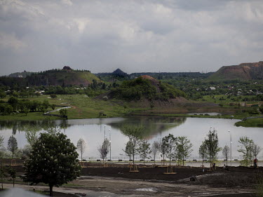 Landfill sites at the edge of Donetsk.