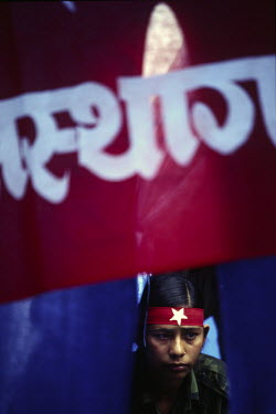 A female Maoist fighter, Dolakha district, Nepal.