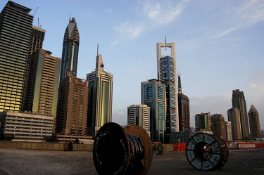 Buildings along Sheikh Zayed Road, home to most of Dubai's skyscrapers.