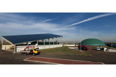 A biogas and solar energy plant.