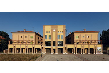 A newly constructed mixed-use (commercial and residential) building in San Vincenzo.